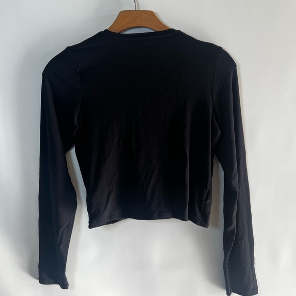 SPANX AirEssentials Faux Wrap Cropped Top Clean Girl Athleisure Luxe Sculpted - Picture 4 of 5